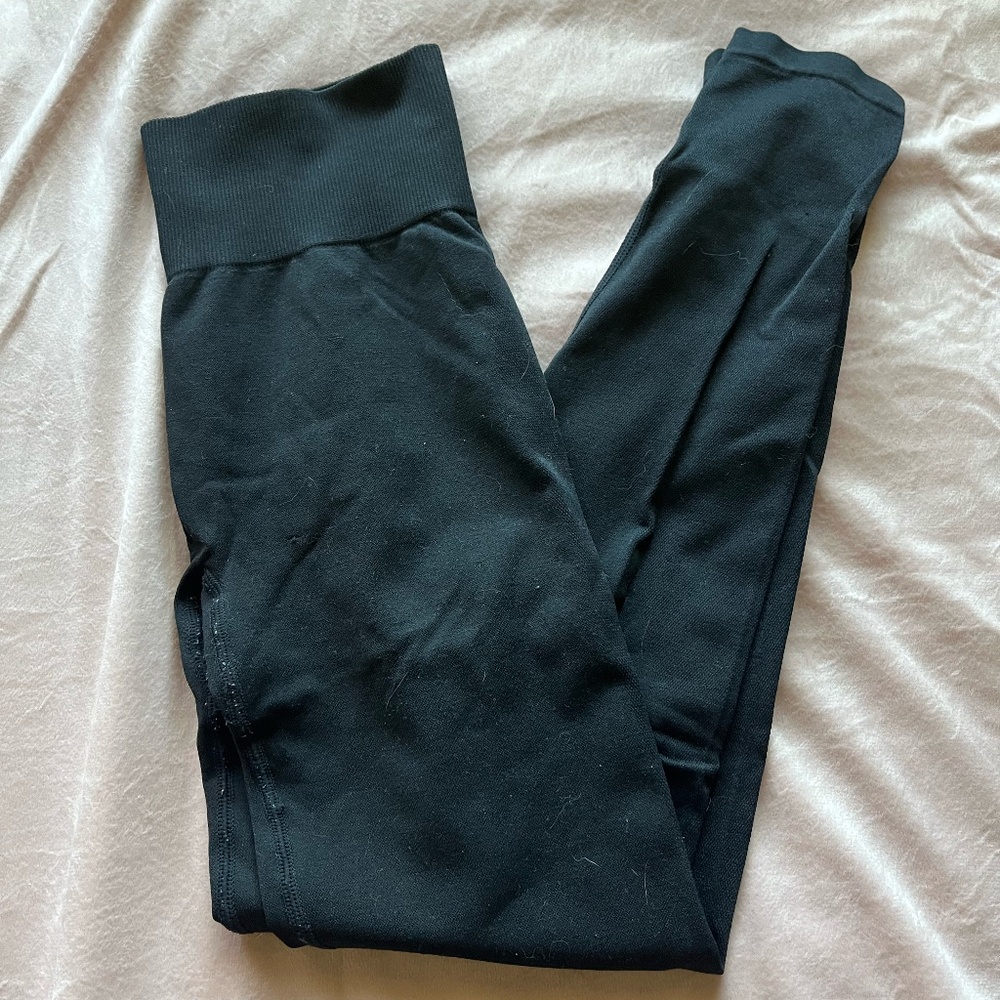 PINK Black Leggings S